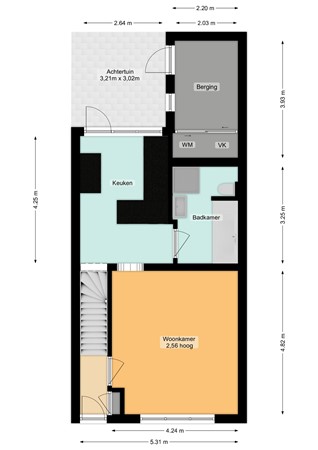 Floorplan - Zeestraat 32, 2691 KB 's-Gravenzande